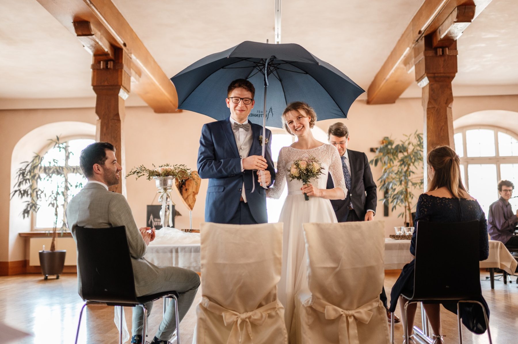 Detailaufnahme des Brautstraußes von Clara bei ihrer Hochzeit in Ettenheim
