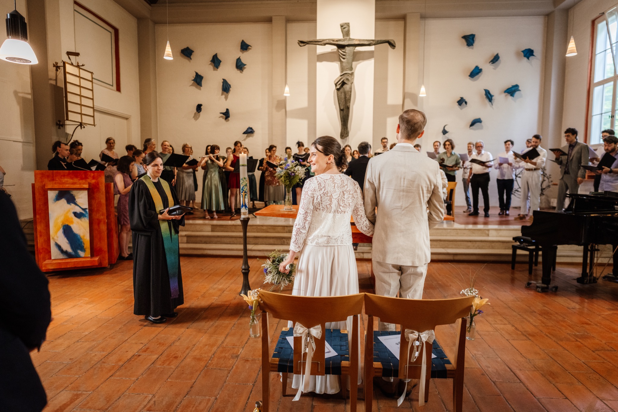 Brautpaar Friedenskirche Freiburg – Hochzeitsreportage