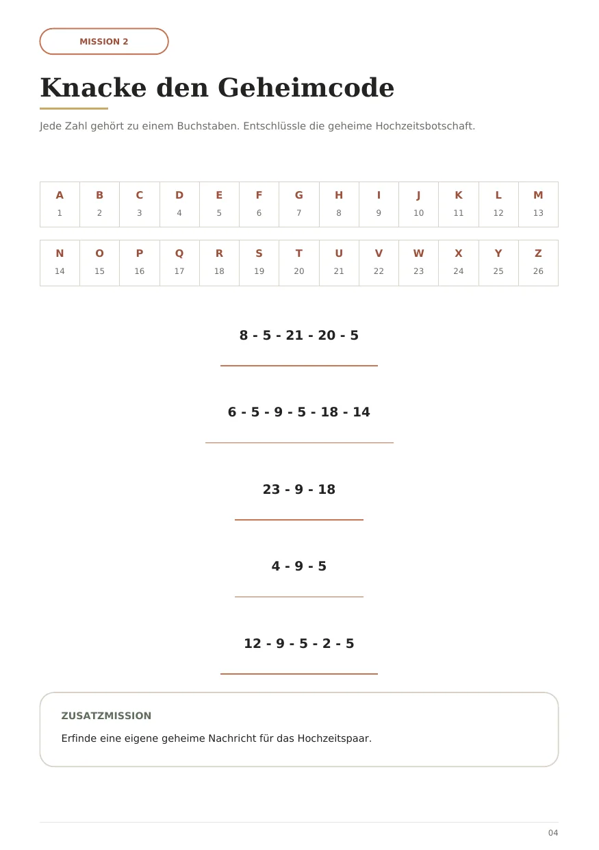 Vorschau der Aktivität Knacke den Geheimcode