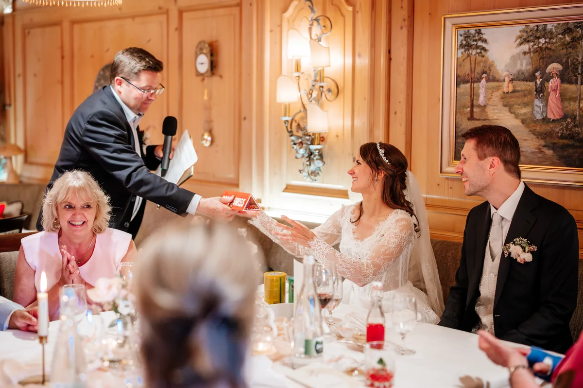 Hochzeitsrede während der Feier von Sandra und Matthias im Rebstock